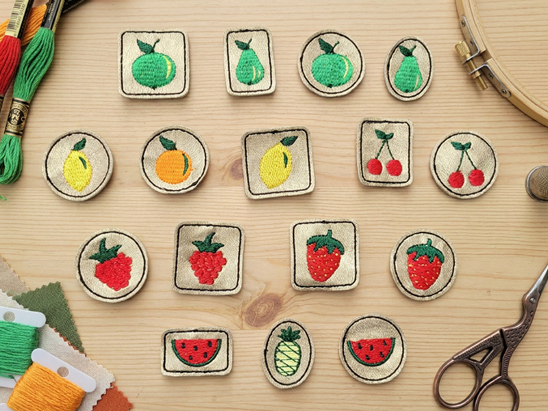 Label Früchte Set - ITH-Stickdatei